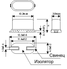 Габаритные размеры и расположение выводов KX-К