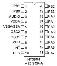 Расположение выводов HT36M4
