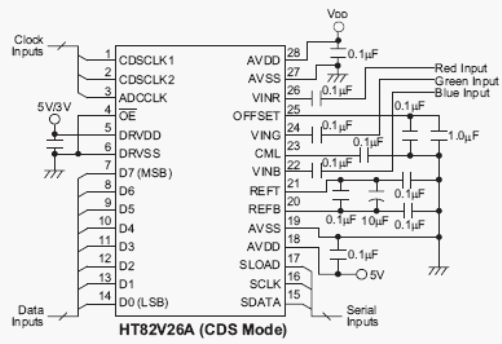 Типовая схема включения HT82V26A