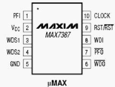 Расположение выводов MAX7387