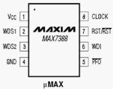 Расположение выводов MAX7388