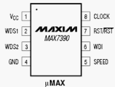 Расположение выводов MAX7390
