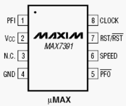 Расположение выводов MAX7391