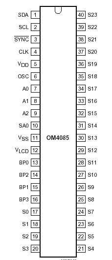 Расположение выводов OM4085