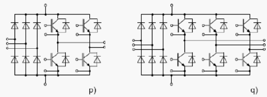 Основные схемы силовых модулей с IGBT и диодами