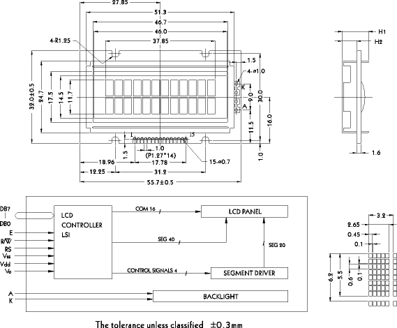 LCD-дисплей PC1202A