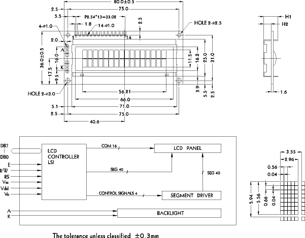 LCD-дисплей PC1602Q