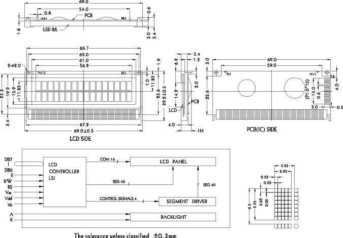 LCD-дисплей PC1602T