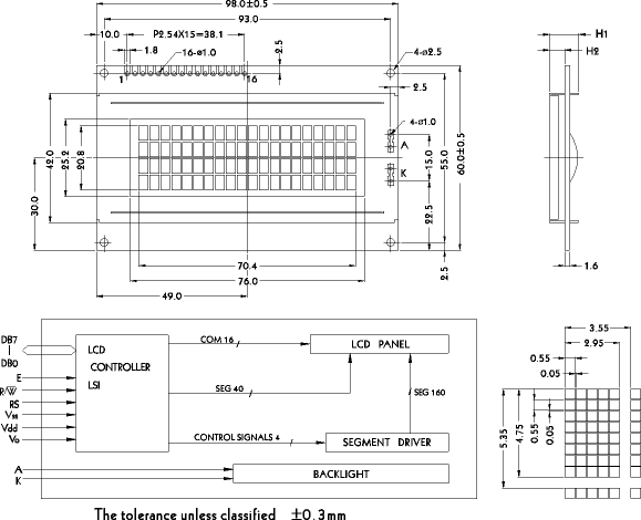 LCD-дисплей PC2004A