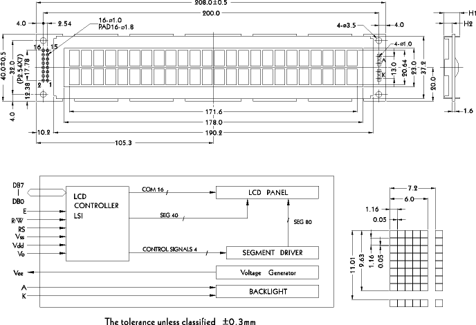 LCD-дисплей PC2402L