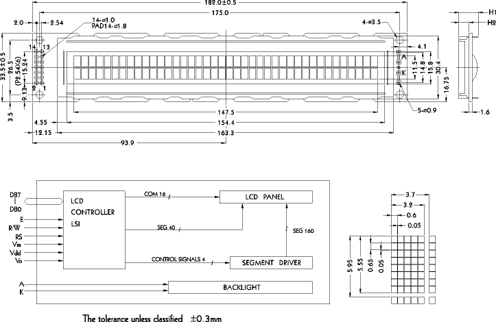 LCD-дисплей PC4002C