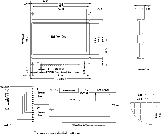 LCD-дисплей PG-12864-B
