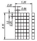 Габаритные размеры модуля MT–10S1