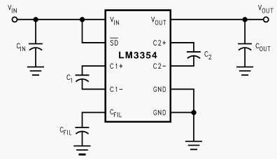 Типовая схема включения LM3354